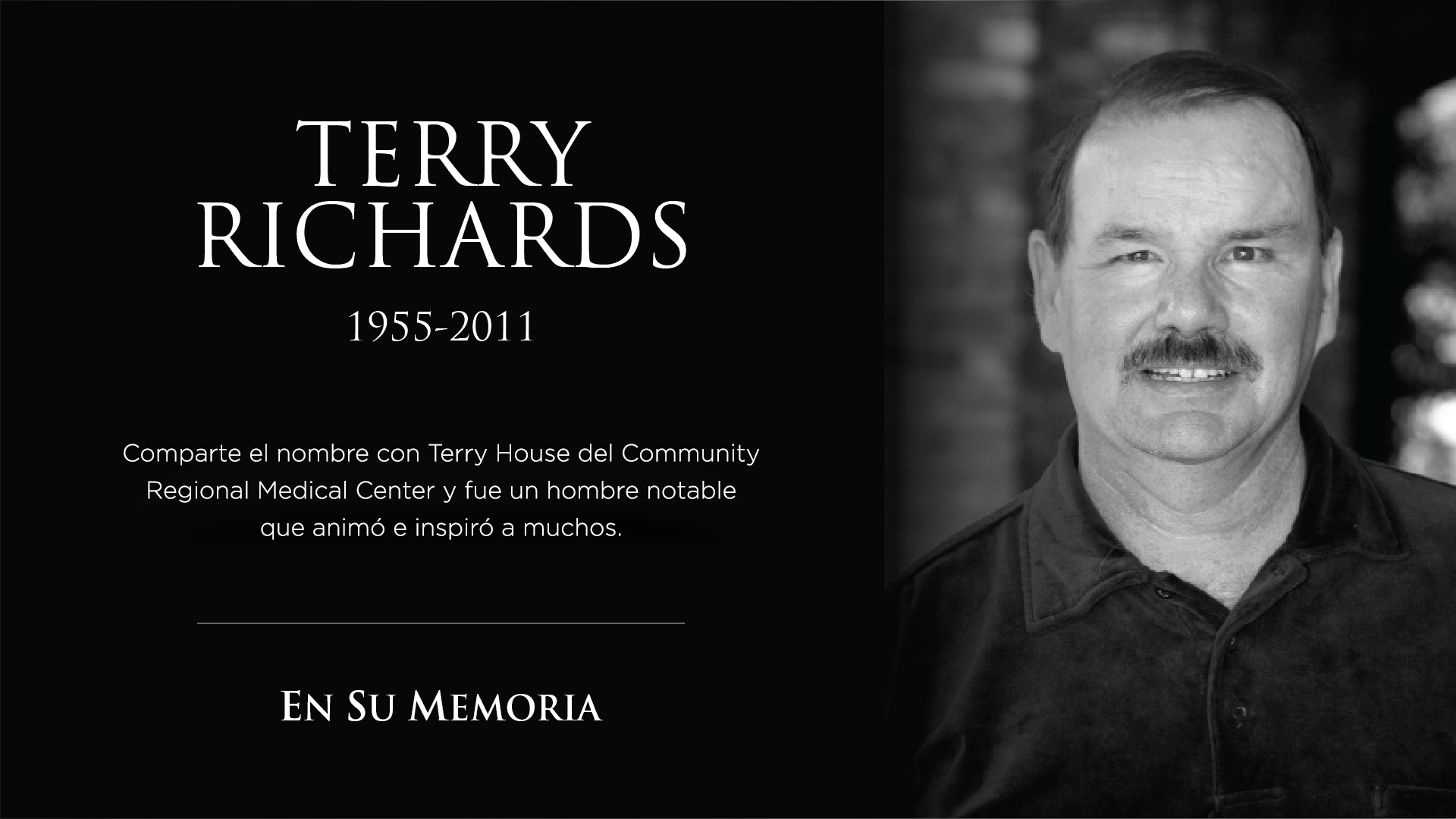 Foto conmemorativa de Terry Richards