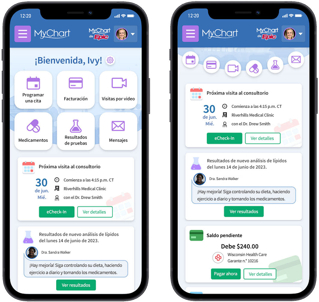 Nuevo diseño de MyChart