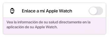 Enlace en MyChart a My Apple Watch